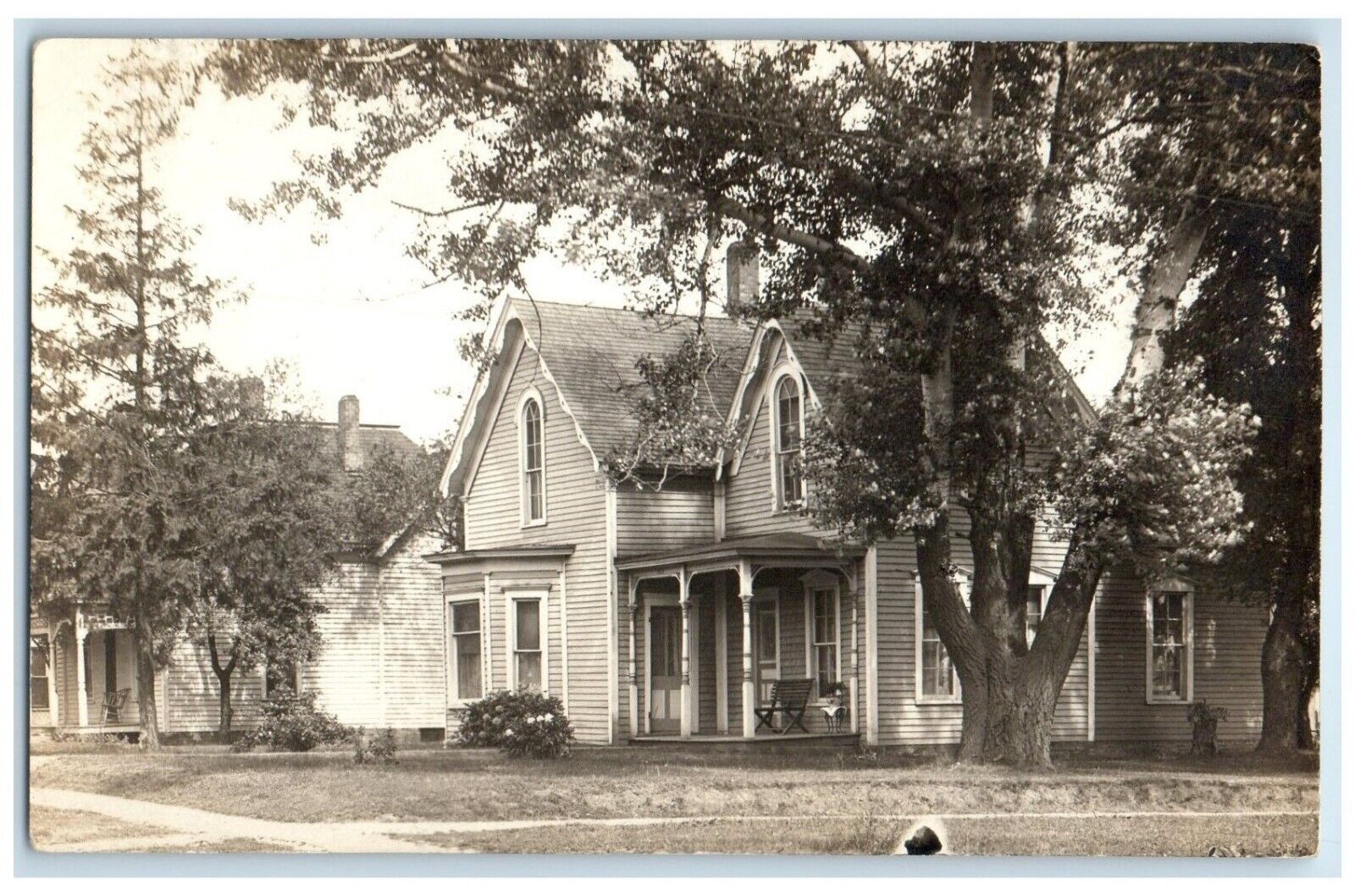 c1910's House Scene In Villisca Iowa IA RPPC Photo Posted Antique Postcard