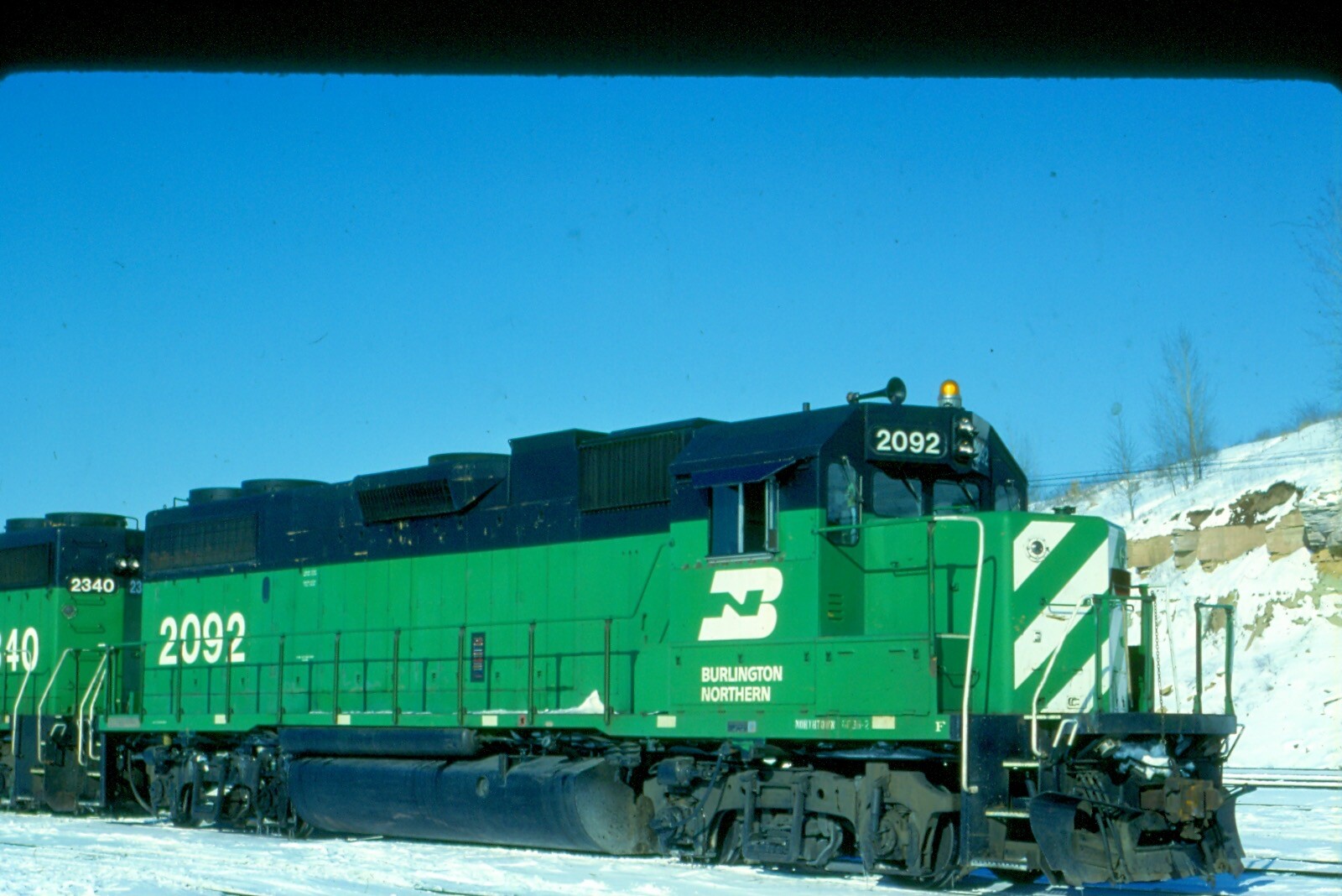 BN 2092 GP38-2, Minneapolis/StPaul, MN, 03/84; Kodachrome Original 