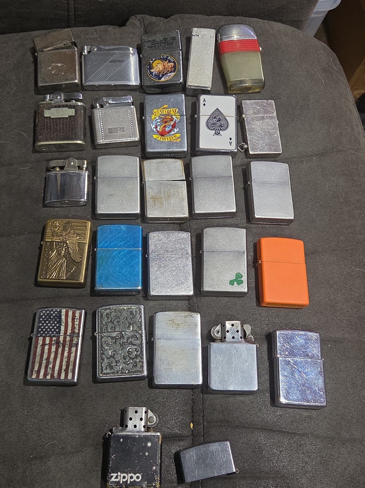 Lot Of 15 Zippo Lighters Plus More