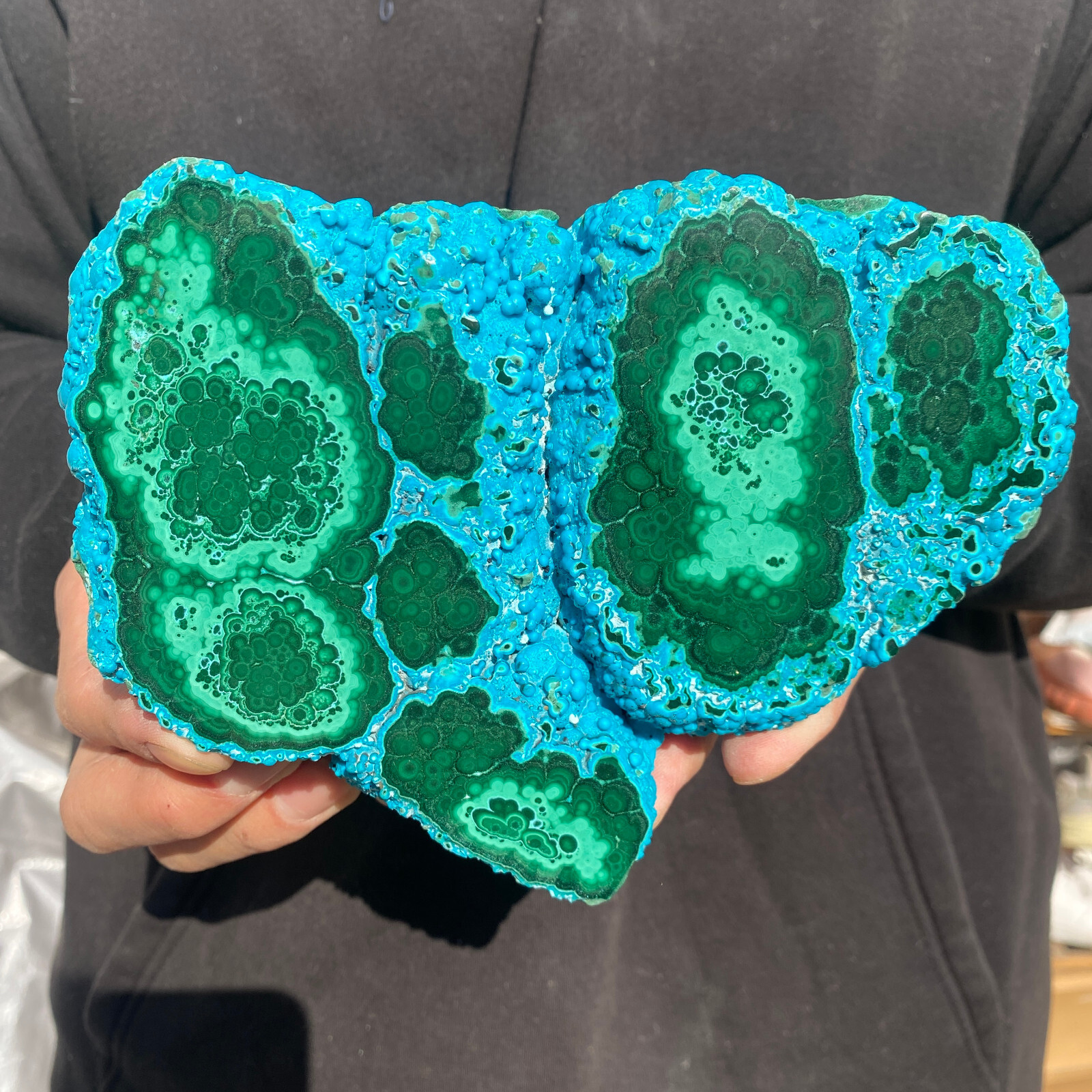 5.8LB Rare Natural Beautiful Chrysocolla/Malachite Crystal Gem Mineral Specimen