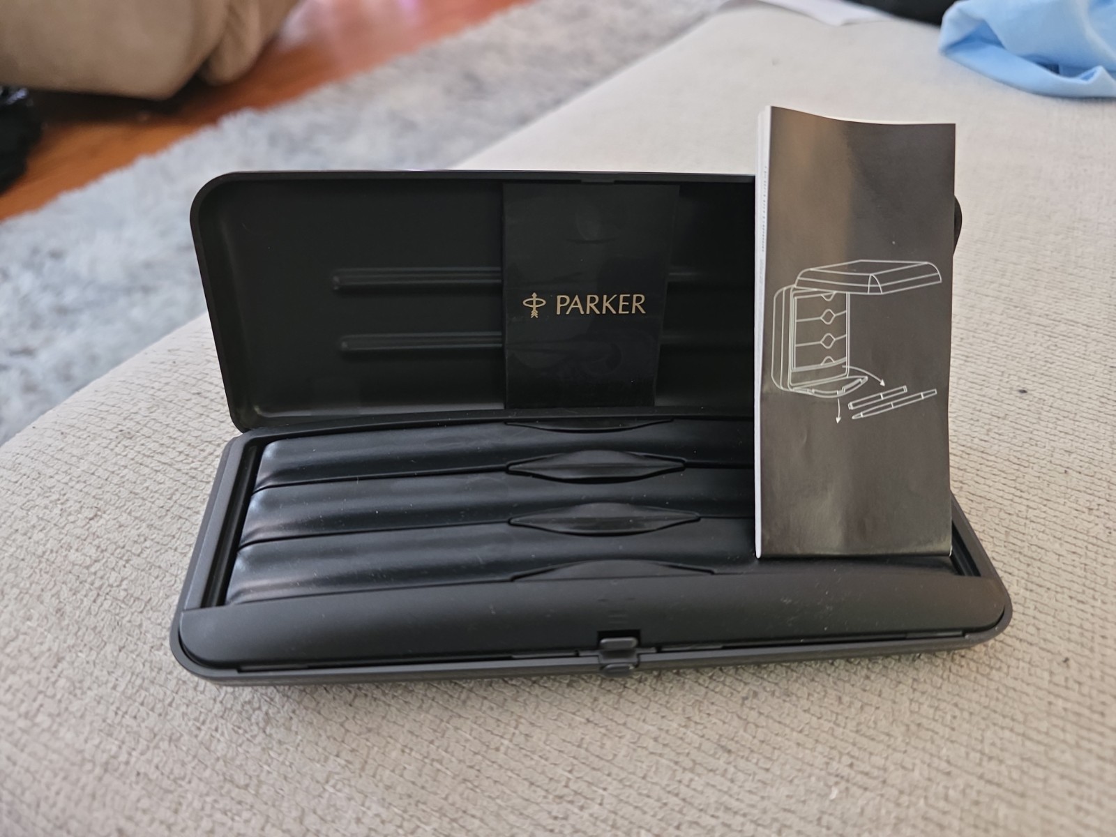 Parker Pen Presentation Black Box Empty No Pen/Pencil W/Manual