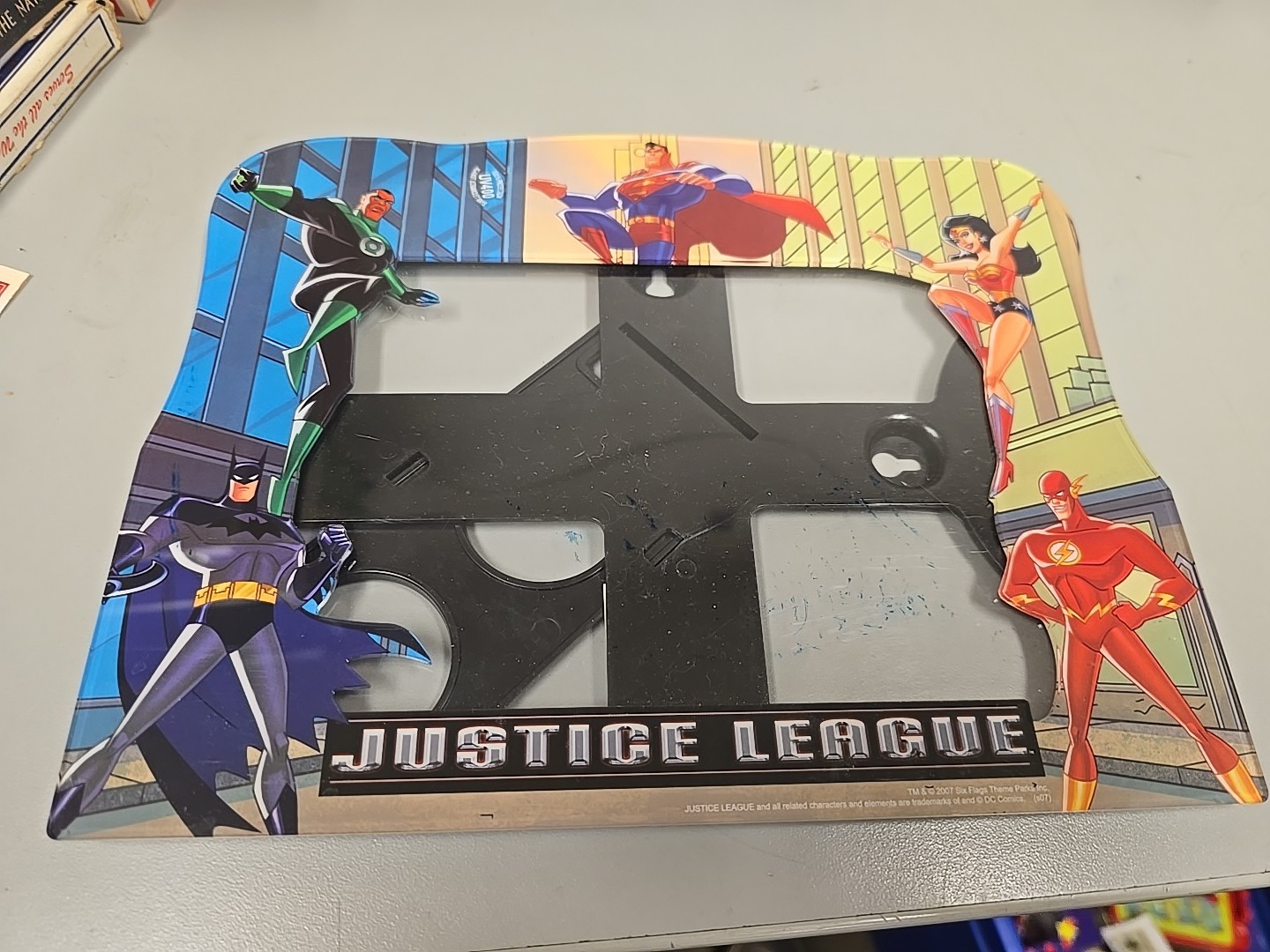 Justice League Picture Frames Plastic Fits 5x7 Lot of 2 Justice League Picture Frames Plastic Fits 5x7 Lot of 2