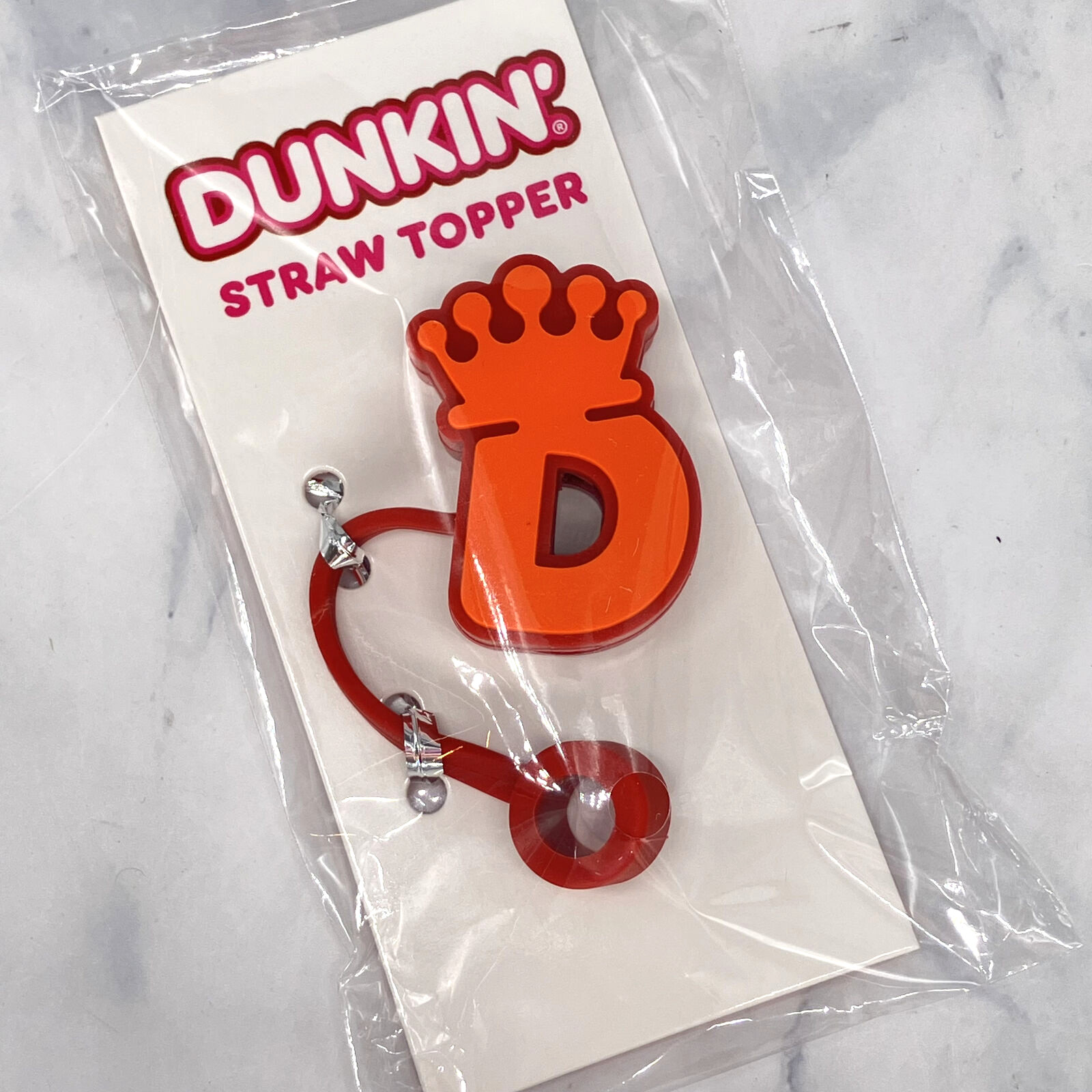 Limited Edition Dunkin KING Cup Straw Topper New. **FREE GIFT W/PURCHASE**