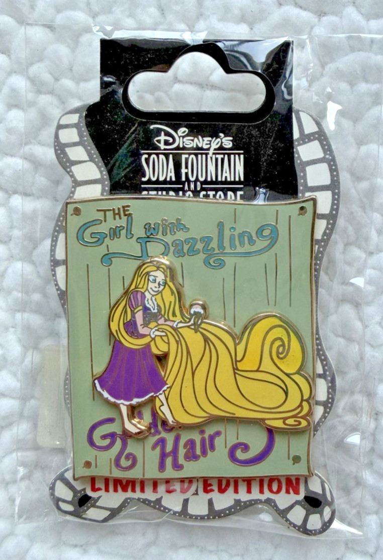 NEW LE DSF Disney Pin Rapunzel Tangled Ice Cream Dazzling Hair Circus Poster NEW