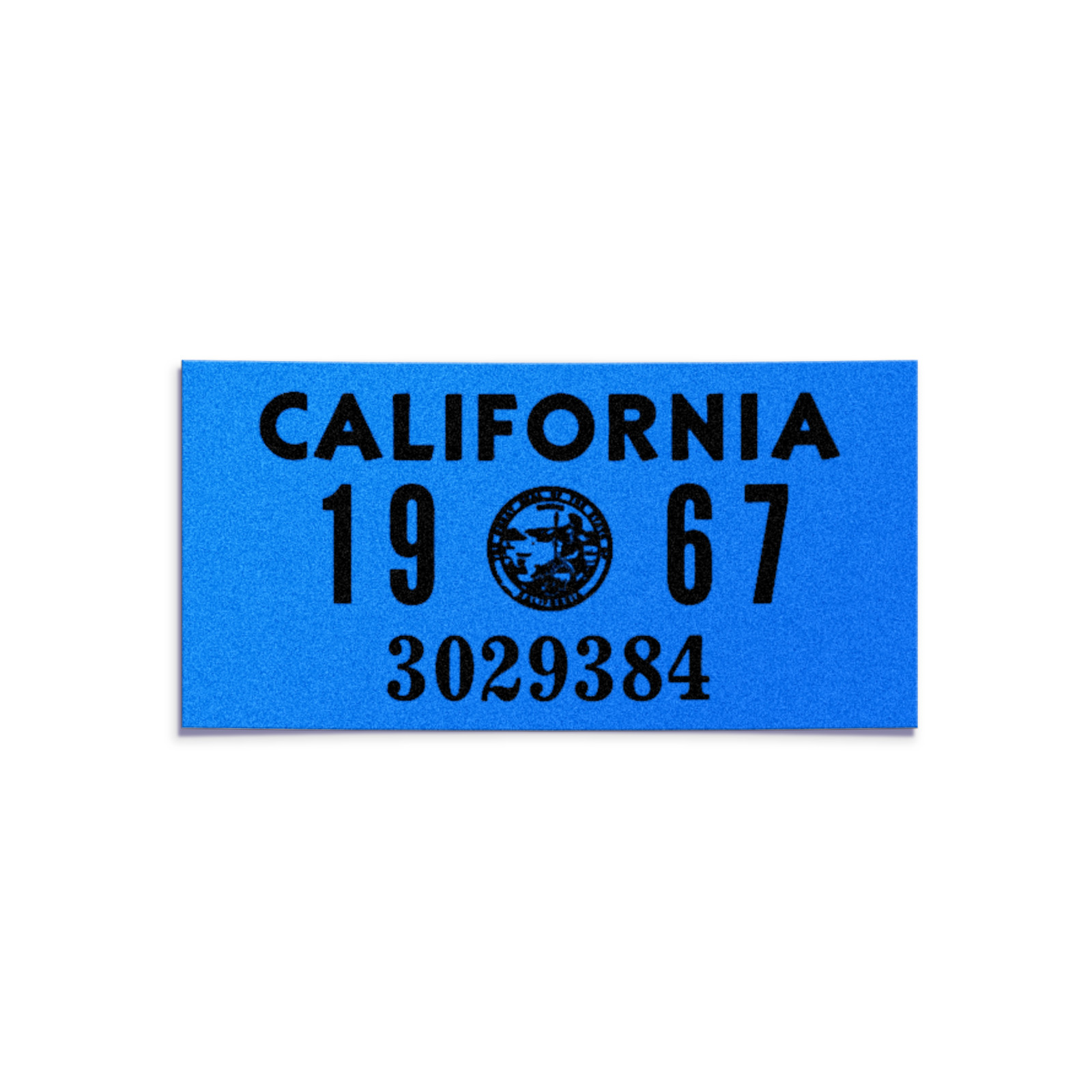 1967 California License Plate Year Sticker - YOM - CA DMV Registration Tab