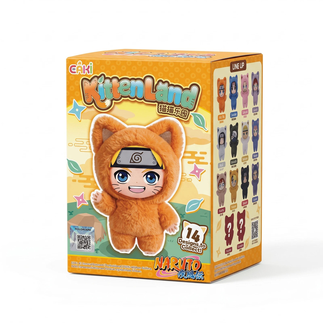 New EAKI x Naruto Shippuden Kittenland Series Plush Blind Box
