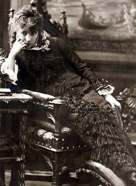 Picture Of French Tragic Actress Sarah Bernhardt In 1923 Movie OLD PHOTO
