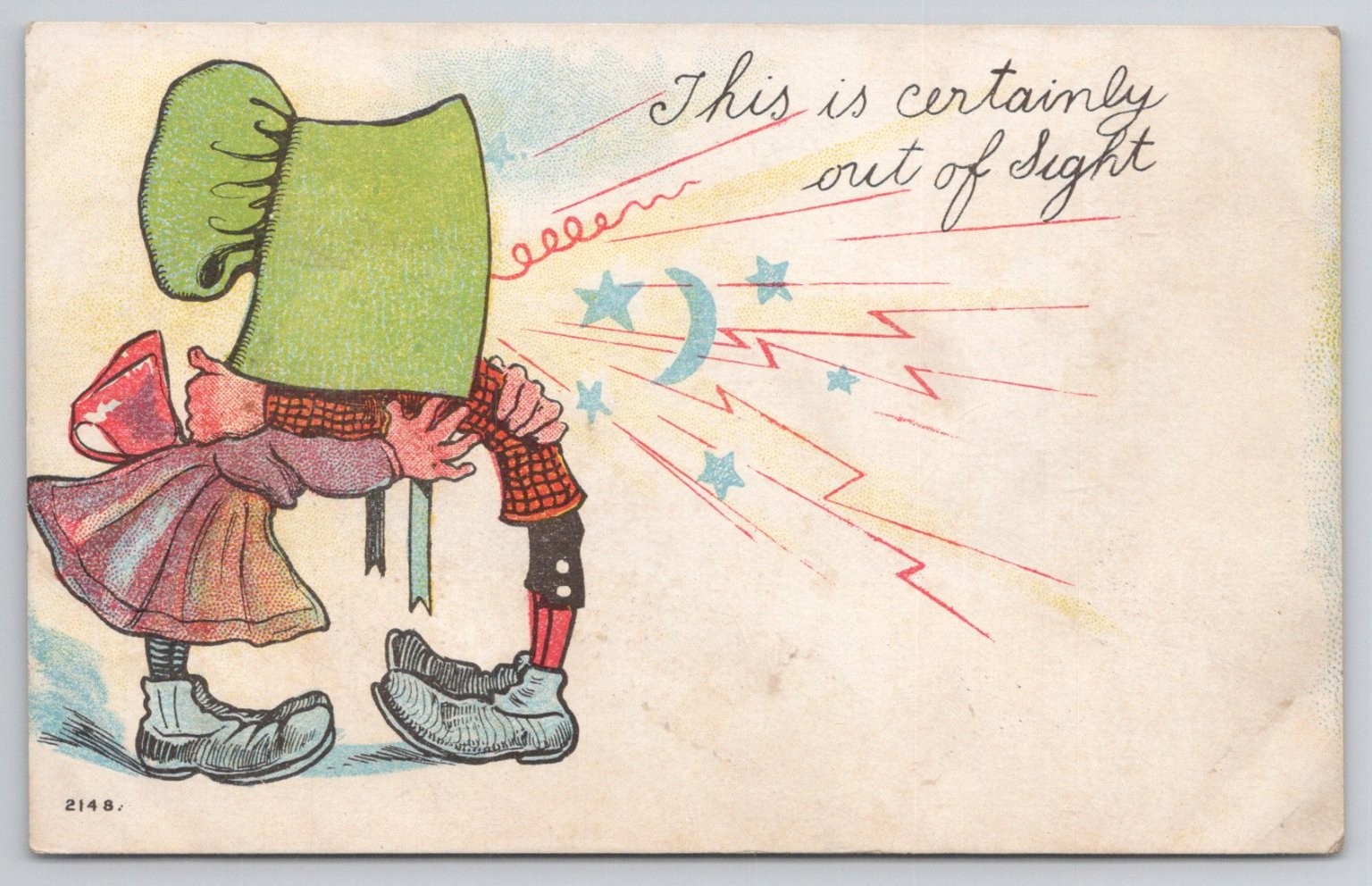 1908 Humorous Comic Postcard \