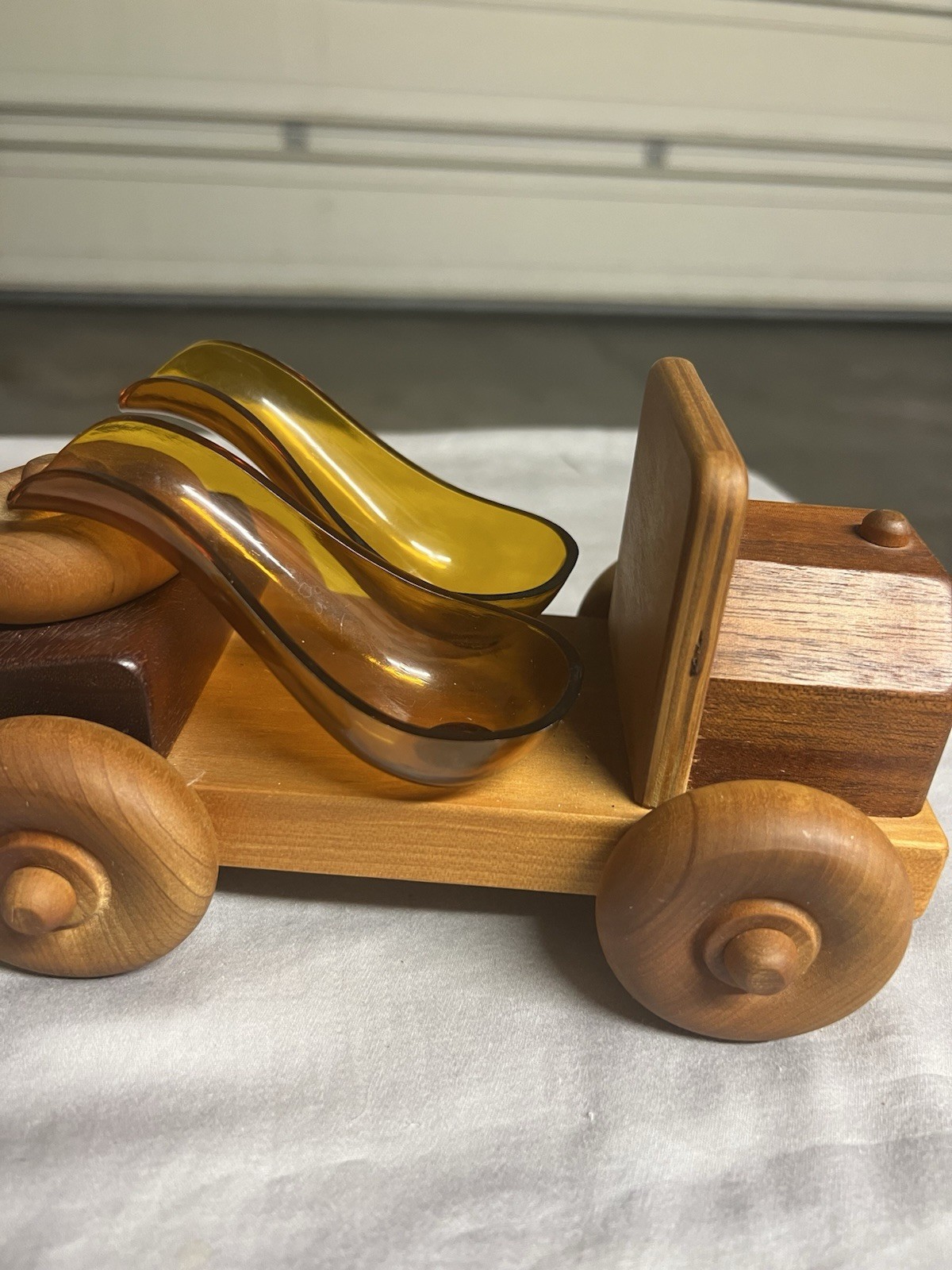 Vintage S&T Wood Crafts Wooden Car 2 Pipe Rack Holder Baltimore MD Pat Pend