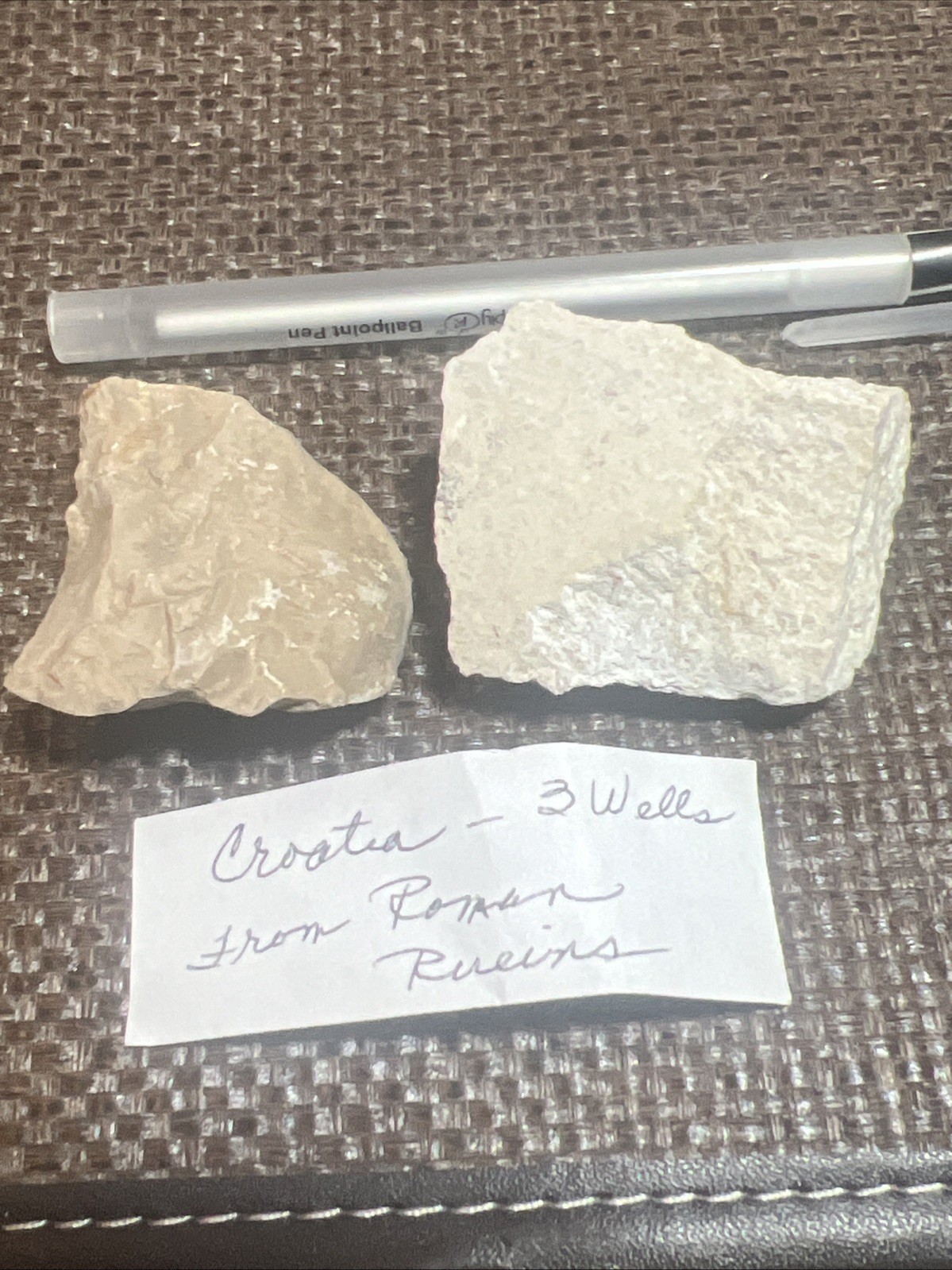 Roman Ruins Stone, Lot Of 2 From Croatia, Three Wells, Ancient History