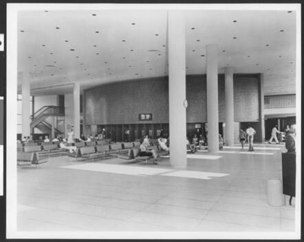Arrival Lobby At The Los Angeles International Airport In May 1961 - Old Photo