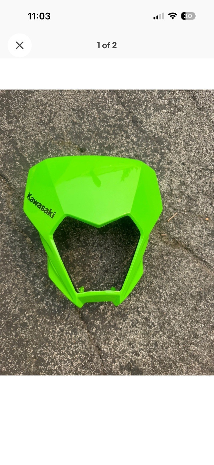 Kawasaki KLX230 OEM Headlight Cowl Green Genuine Used Fairing Plastics