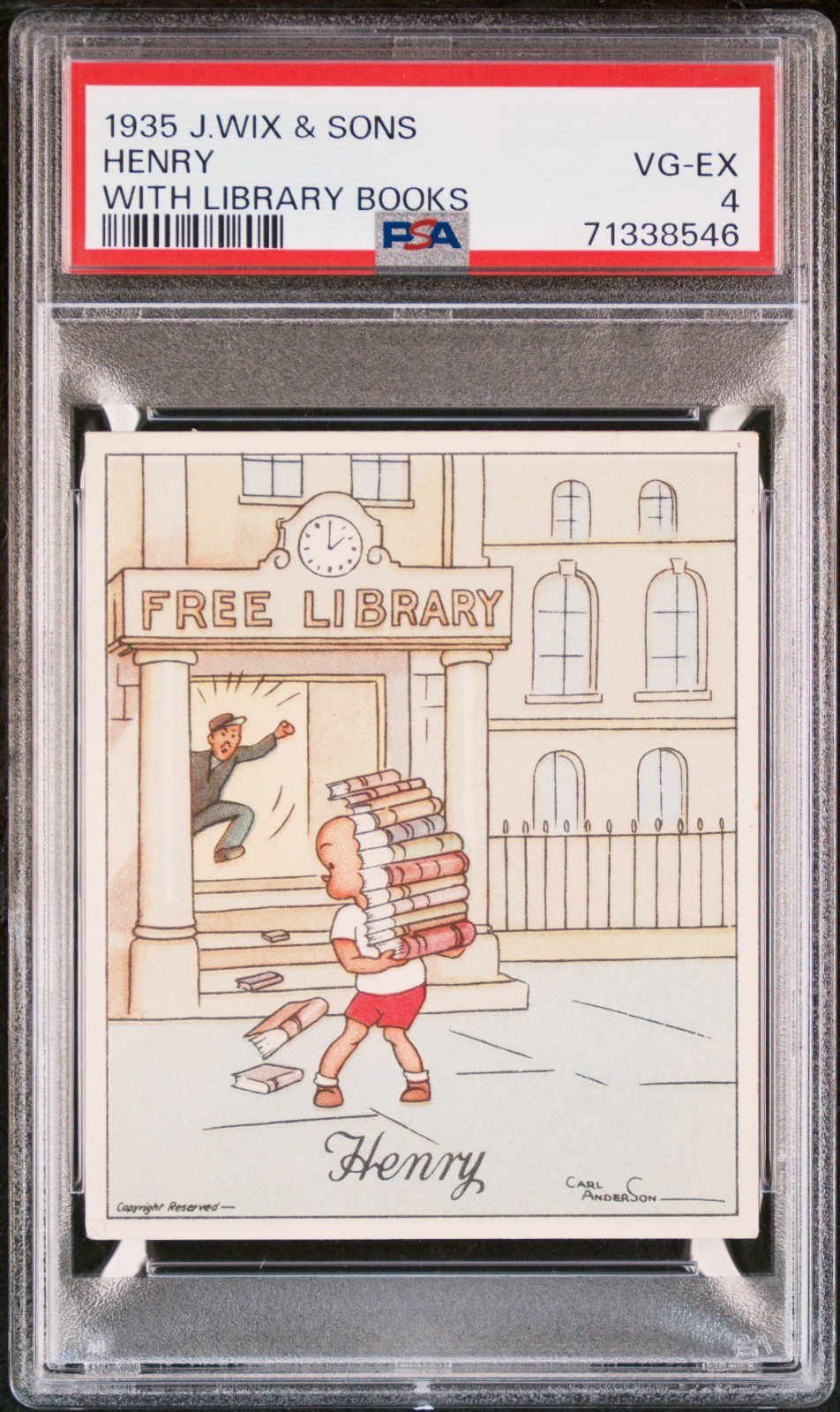 1935 J. Wix & Sons Adventures of Henry #28 Henry With Library Books - PSA 4 VG-E