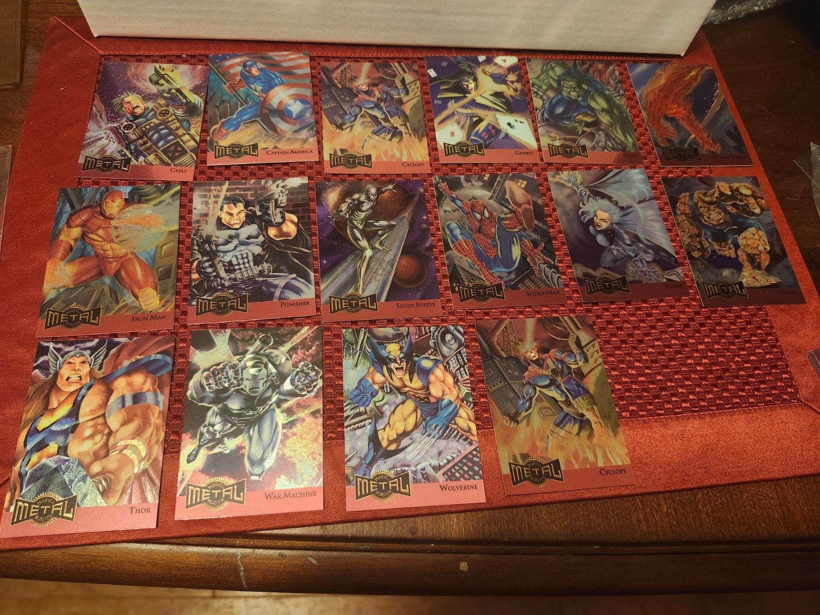 Fleer 1995 Marvel Metal Blasters 16/18 plus extra