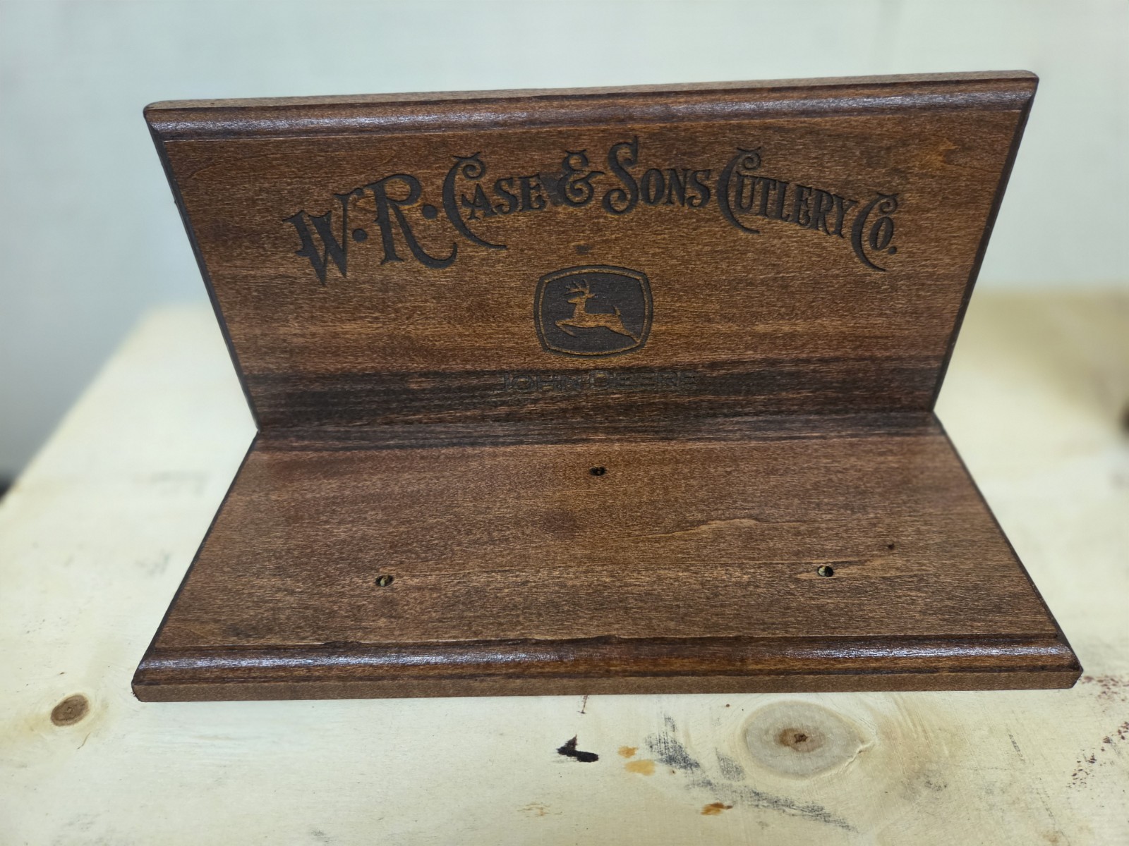 W.R. Case & Sons John Deere  display. Custom Laser Art. 1 Of 1.