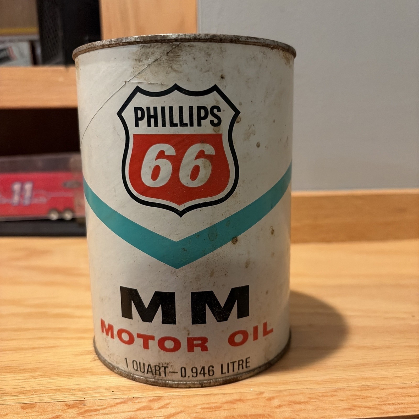 Vintage Phillips 66 MM Motor Oil 1 Quart Composite Can - New Unopened Can