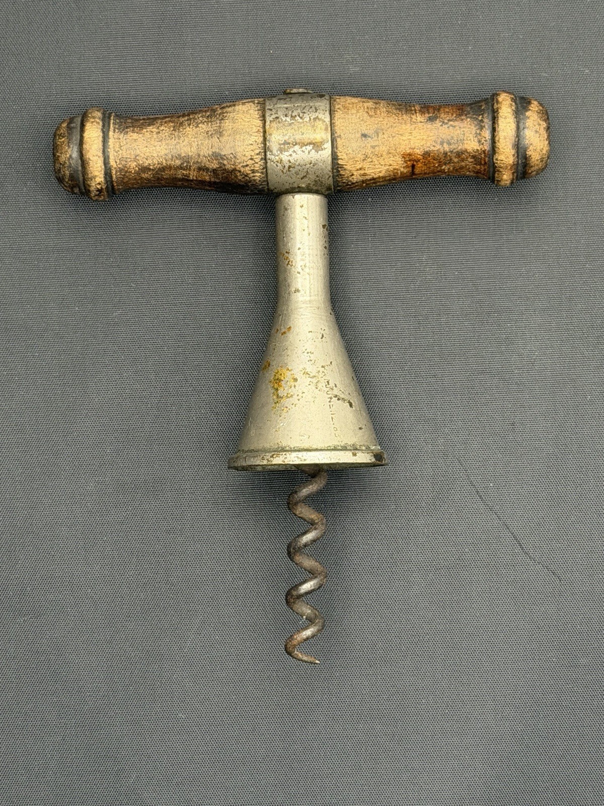 An Antique American T.M Strait 1883 Patent self pulling corkscrew An Antique American T.M Strait 1883 Patent self pulling corkscrew