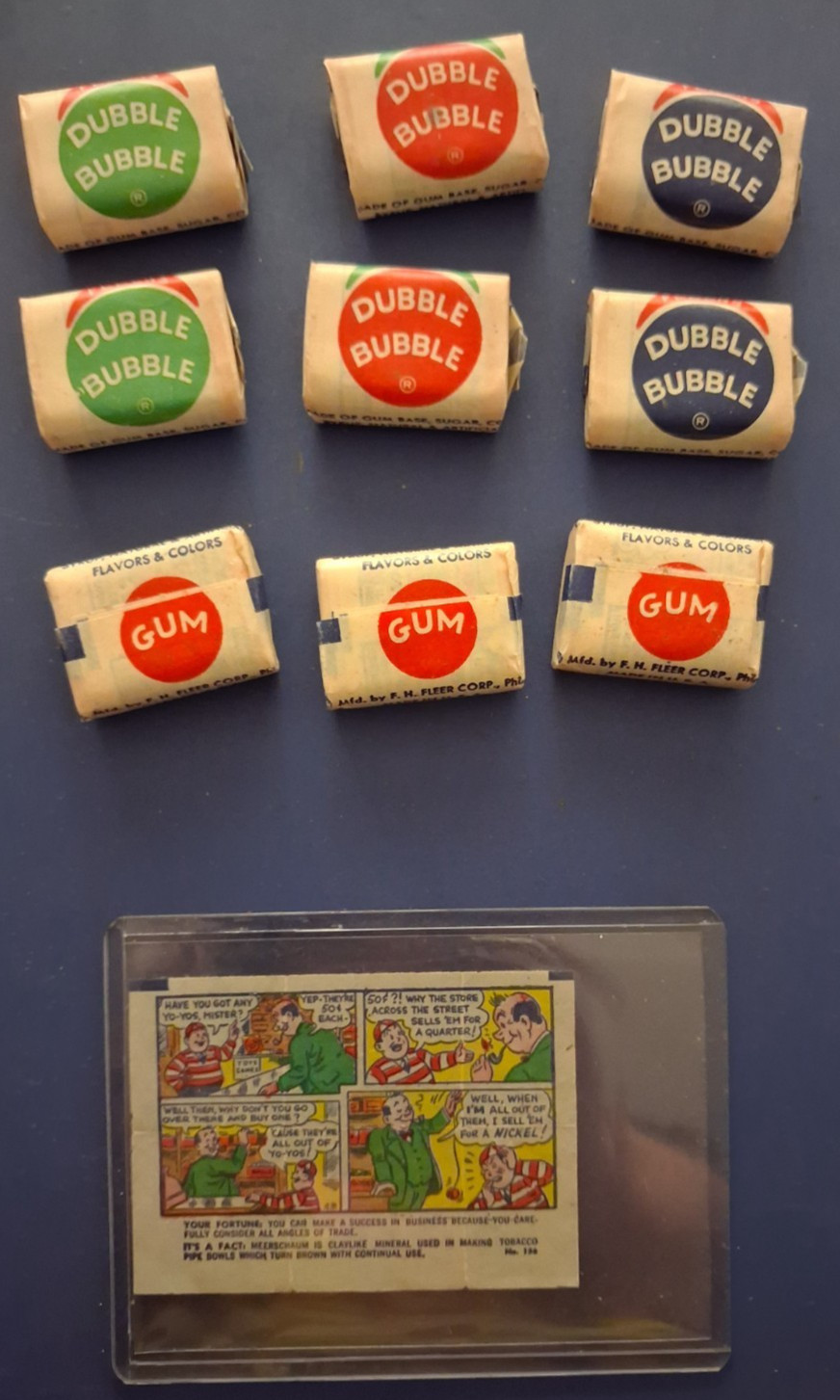 1950s FLEER DOUBLE BUBBLE SEALED GUM w/ comic