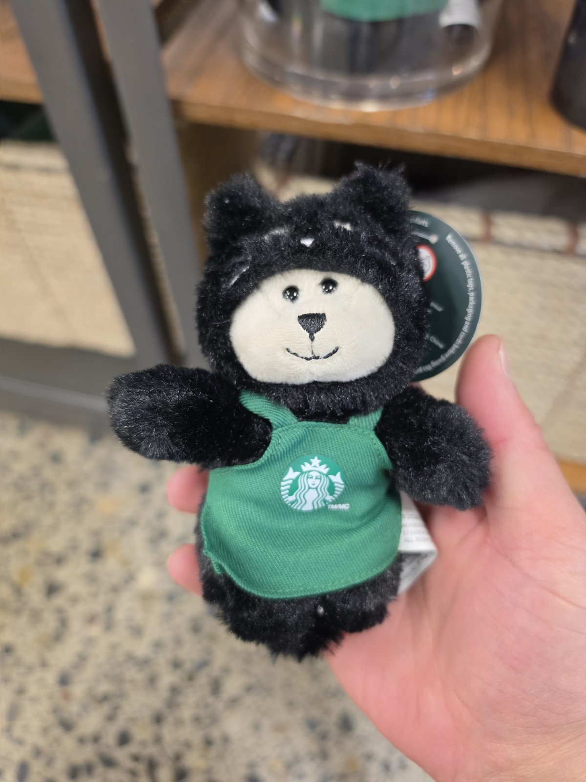 Starbucks 2026 Halloween Black Cat Bearista Plush Bag Charm Keychain
