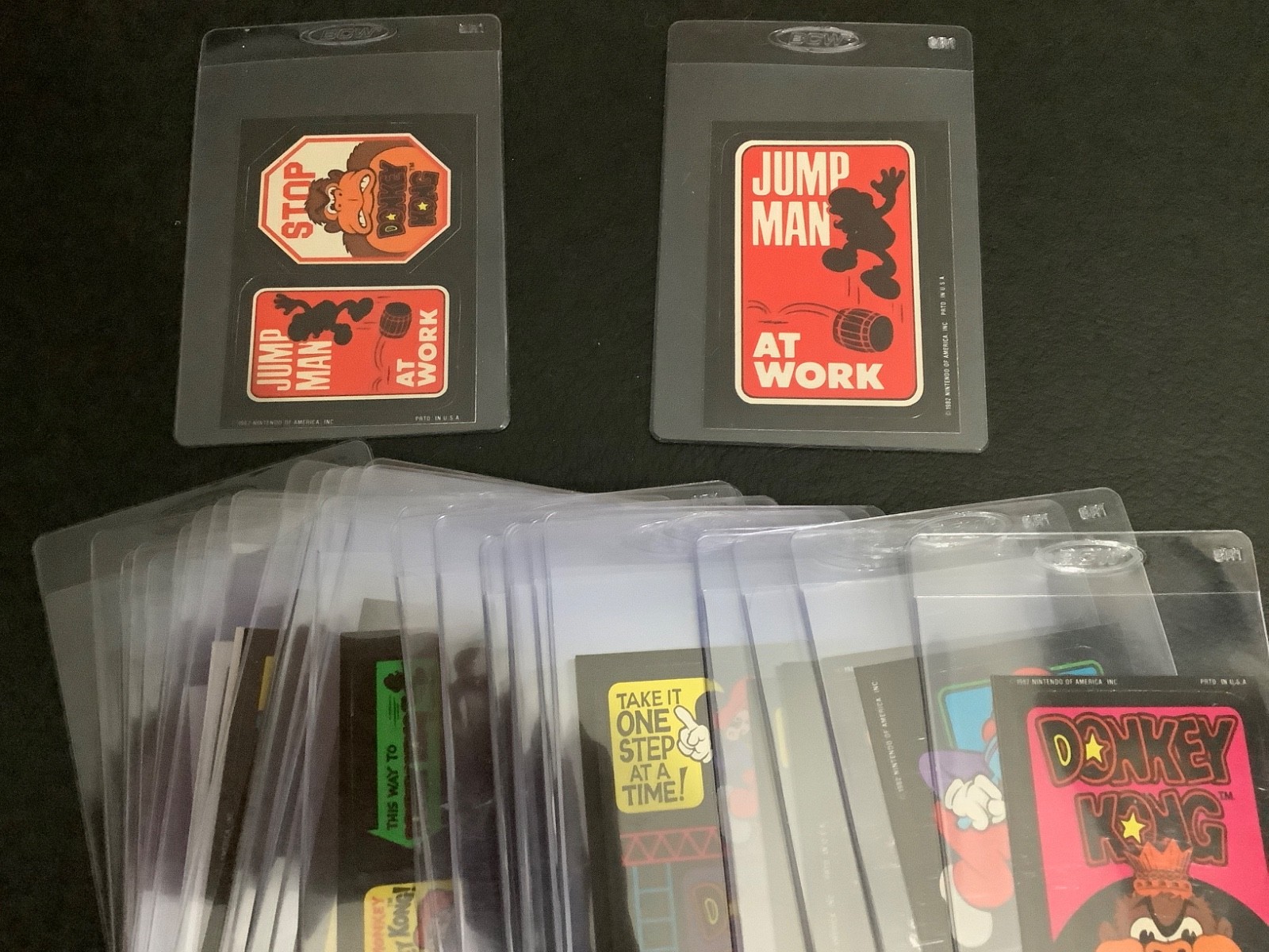 1982 Topps Donkey Kong Trading Cards Full Set 36  Jump Man At Work Rookie Mario