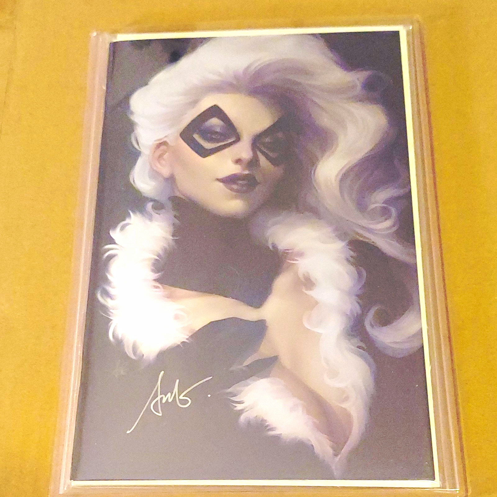 Black Cat #1 1:200 Ratio Virgin Cover Signed By Stanley \