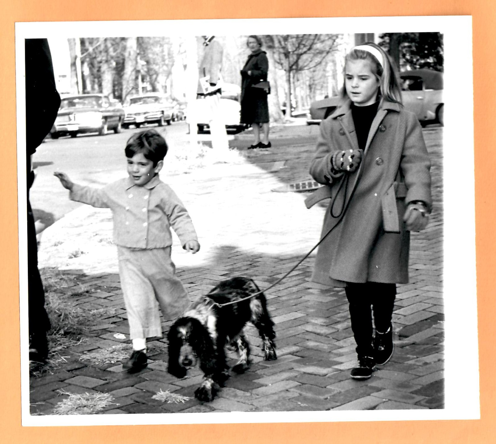 RARE Original UPI Type 1 John F Kennedy Jr with cousin Sidney Lawford vacated WH