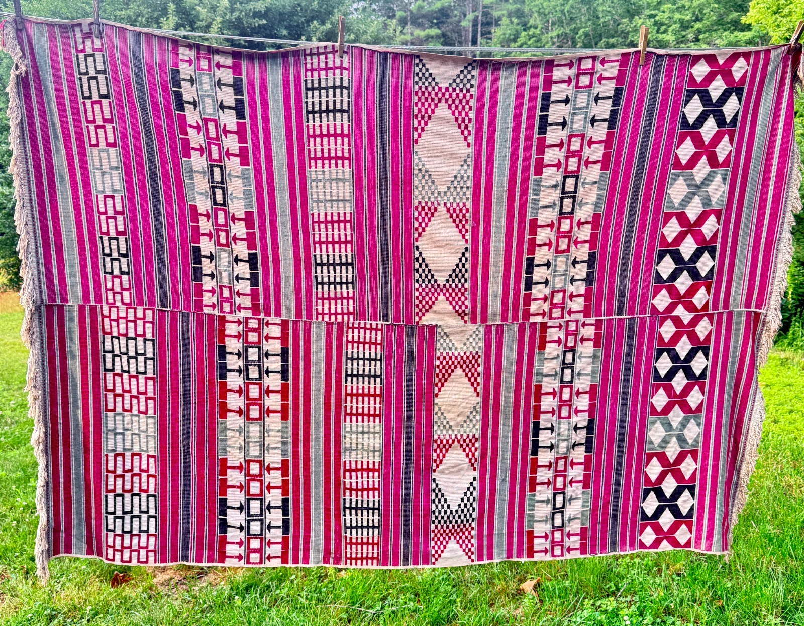 Vintage Ceremonial Wedding Textile Wrap Nupe Cloth Nigeria Mid 20th Century 