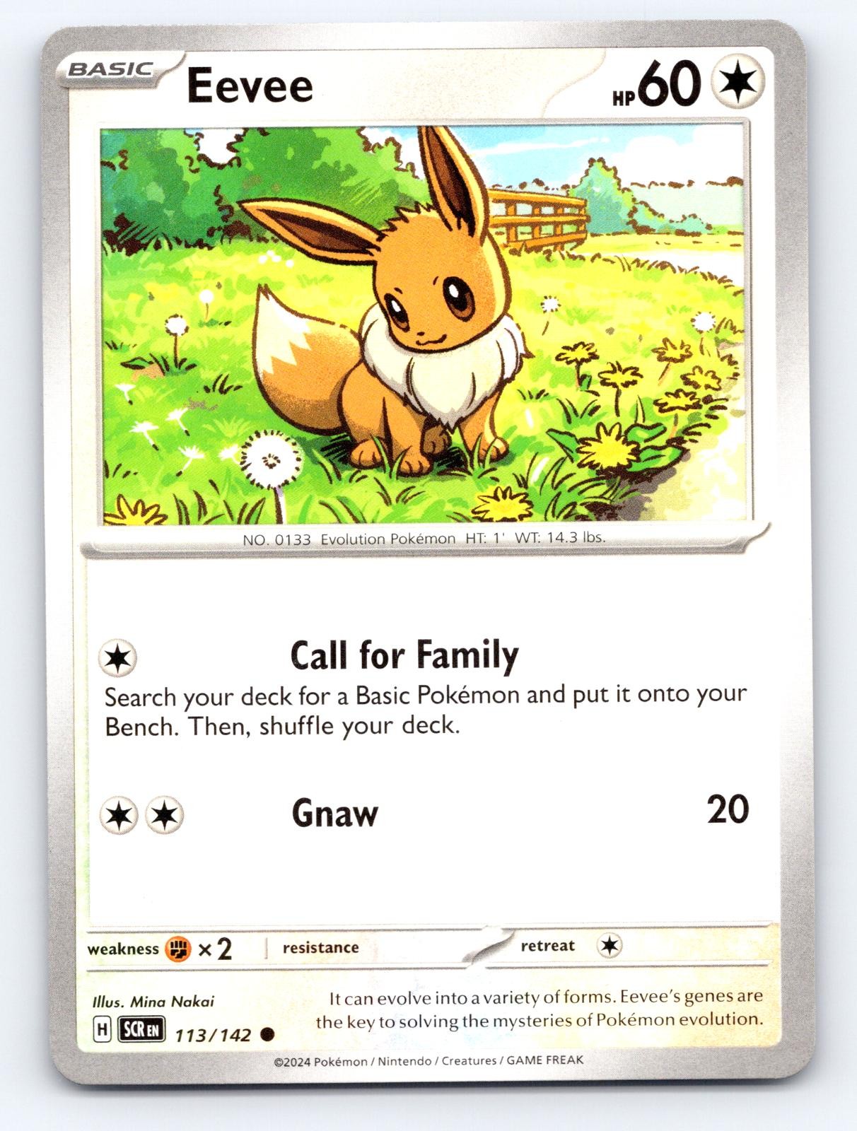 Eevee 113/142 Common Stellar Crown Pokemon Near Mint