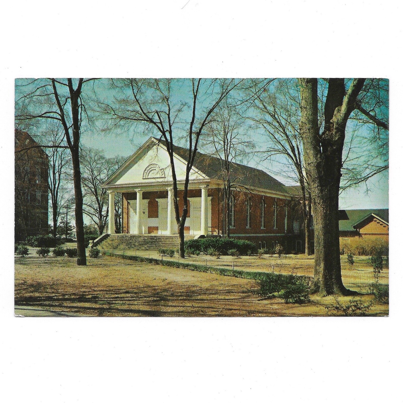 Vtg Alabama Polytechnic Institute Langdon Hall Auburn University Postcard Unused