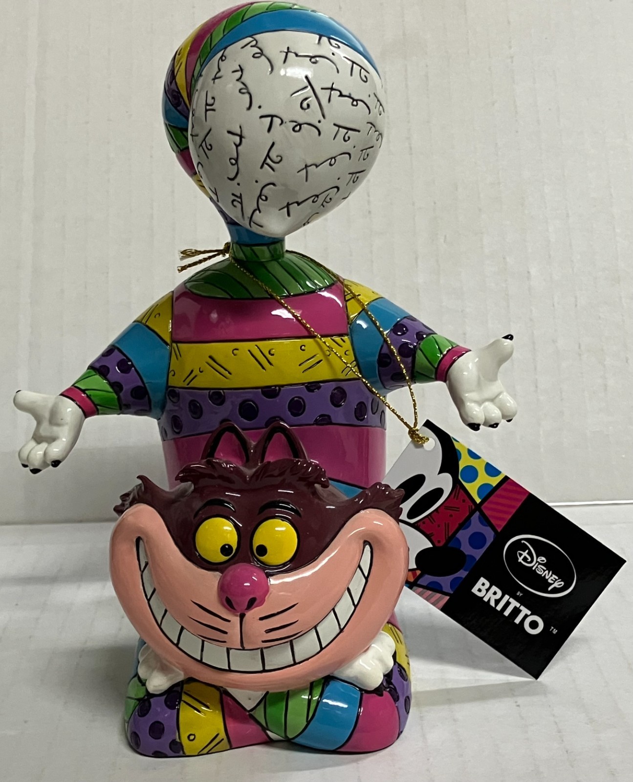 ENESCO Disney by Britto from Cheshire Cat Figurine 6.5 in (NEW, SHIPS FREE)