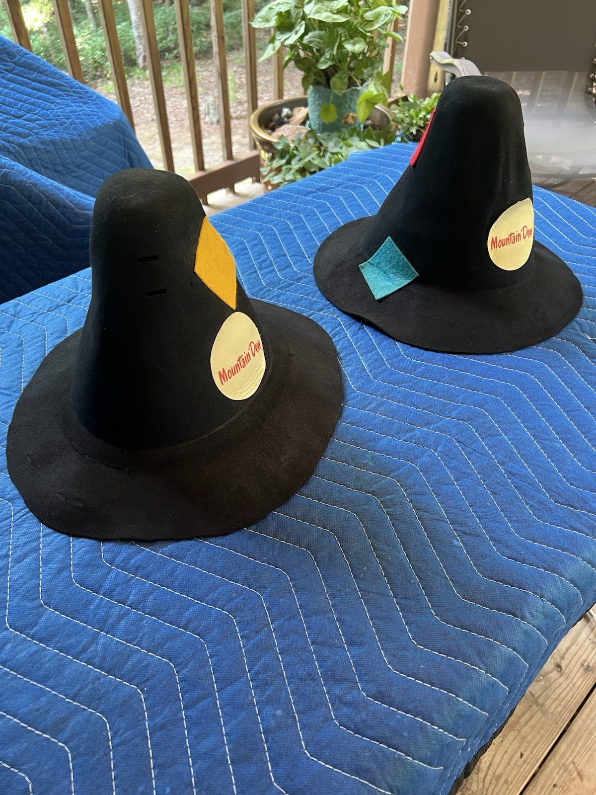 Vintage 1960’s Mountain Dew Hillbilly Felt Hats. Includes 2 Hats