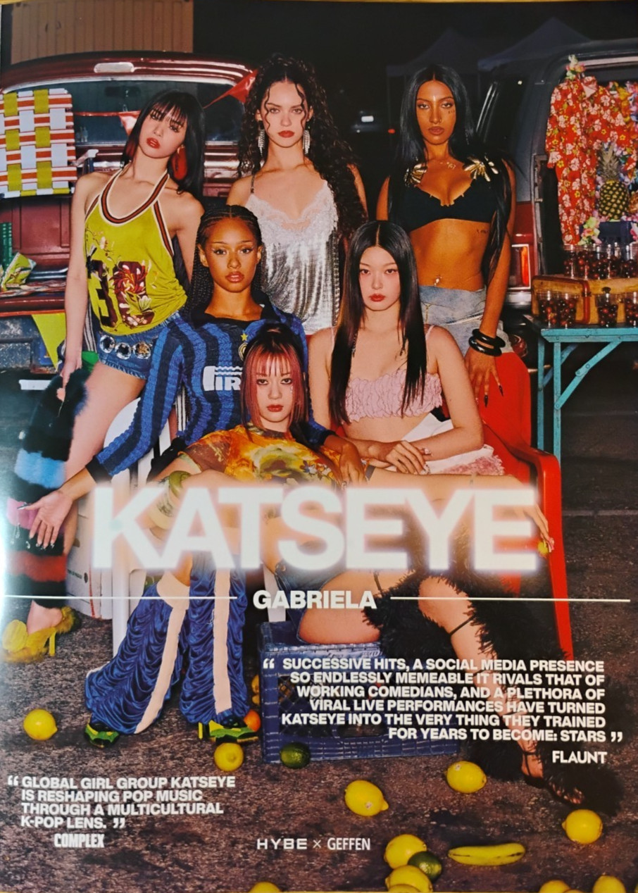 2025 KATSEYE ORIGINAL (UNFRAMED) magazine PROMO AD 10 x 13