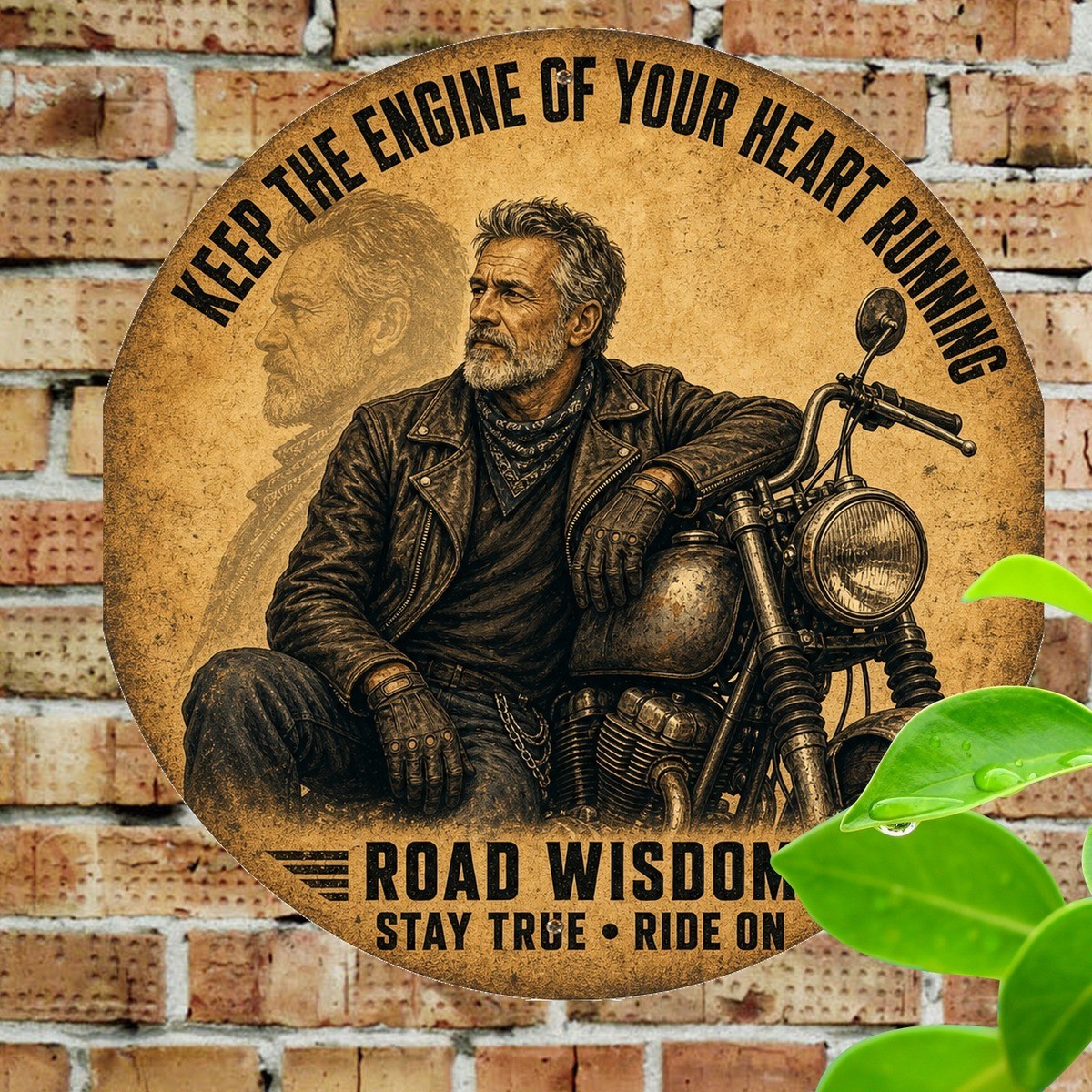 Retro Motorcycle Quote Metal Sign Vintage Biker Wall Plaque 8x8