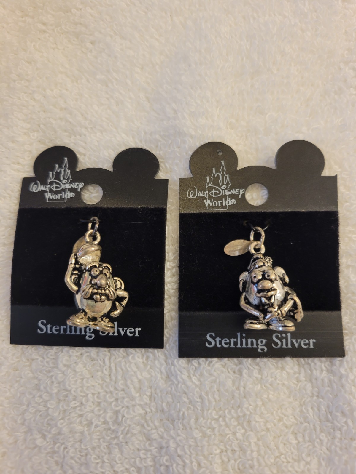 DISNEY 3-D Mr. & Mrs. POTATO HEAD SOLID STERLING SILVER .925 CHARM *NEW* PANDORA