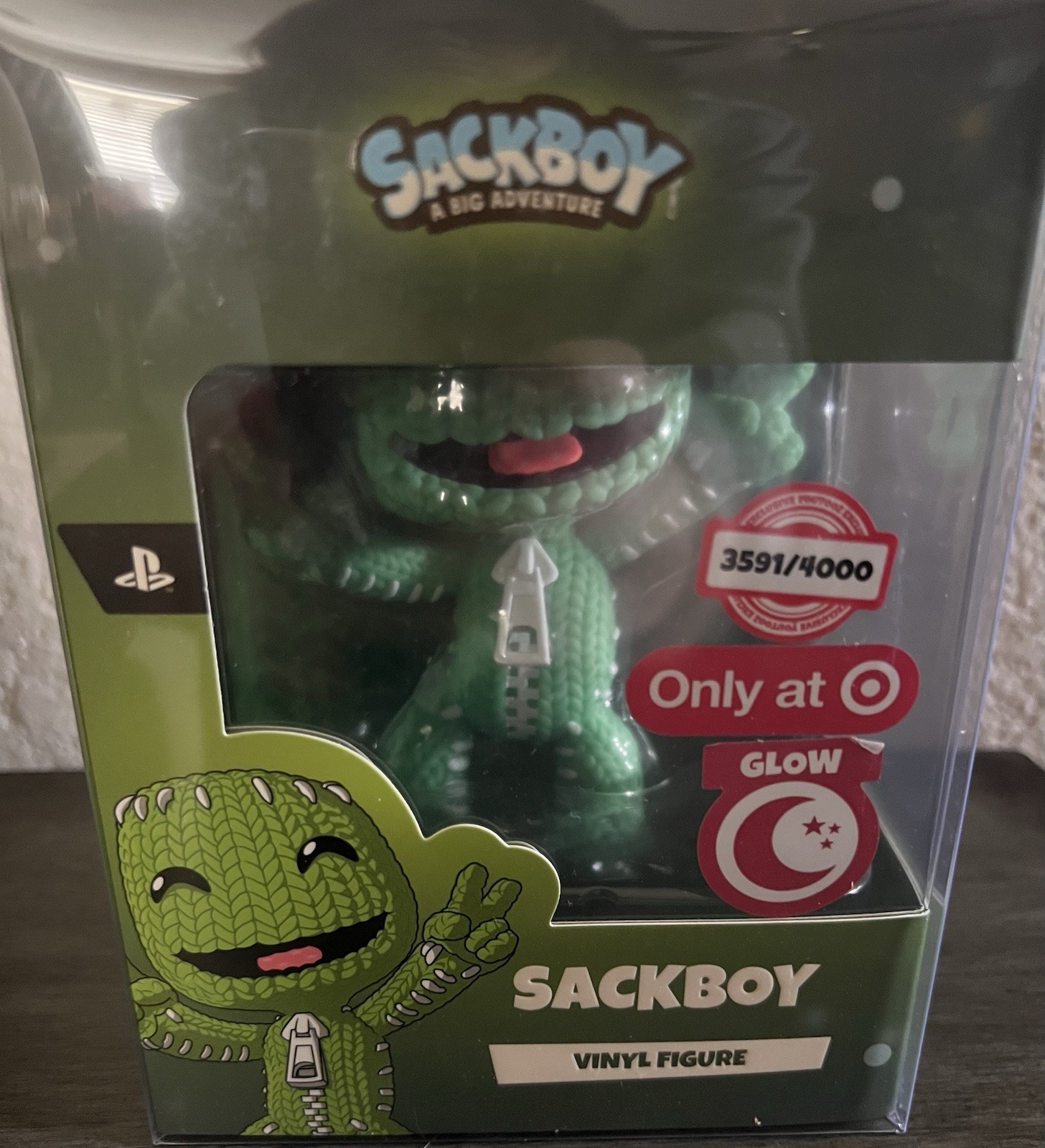 Youtooz PlayStation SACKBOY Glow In The Dark Target Vinyl Figure 3592/4000 NEW