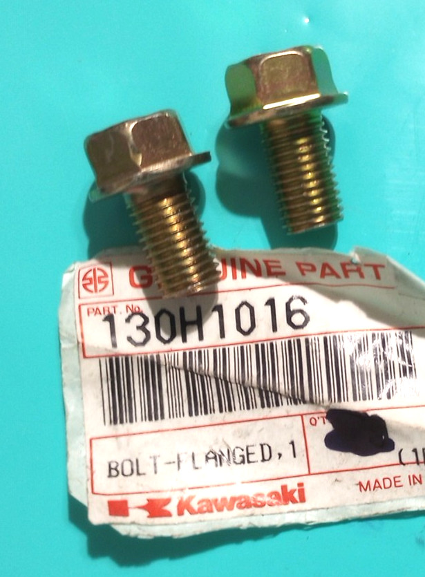 Kawasaki Flanged Bolt 10X16 NOS 130H1016 Qty. 2    (LW-713)