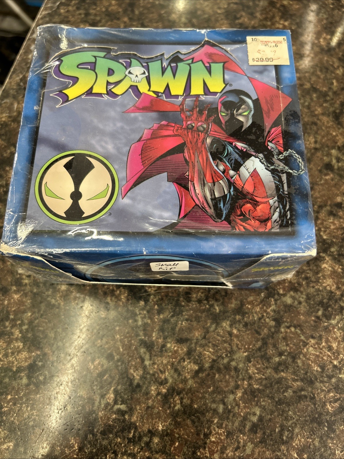 SEALED 1995 Spawn Trading Cards Box Todd McFarlane Art Slight Rip In Plastic