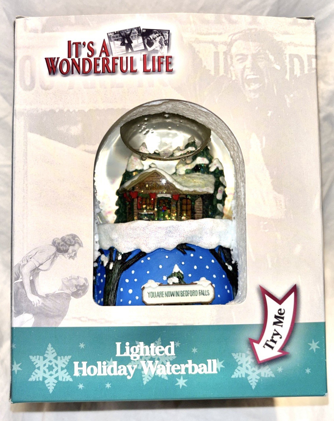 It’s A Wonderful Life Enesco 2004 Lighted Musical Holiday Waterball