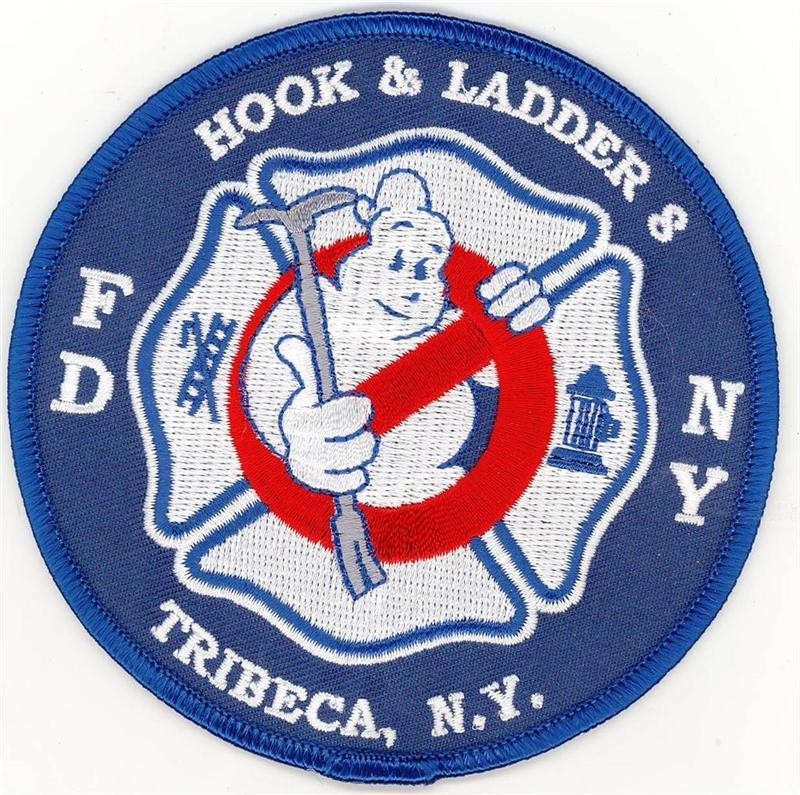New York City Hook and Ladder 8 Tribeca Ghostbusters Round Patch (4\