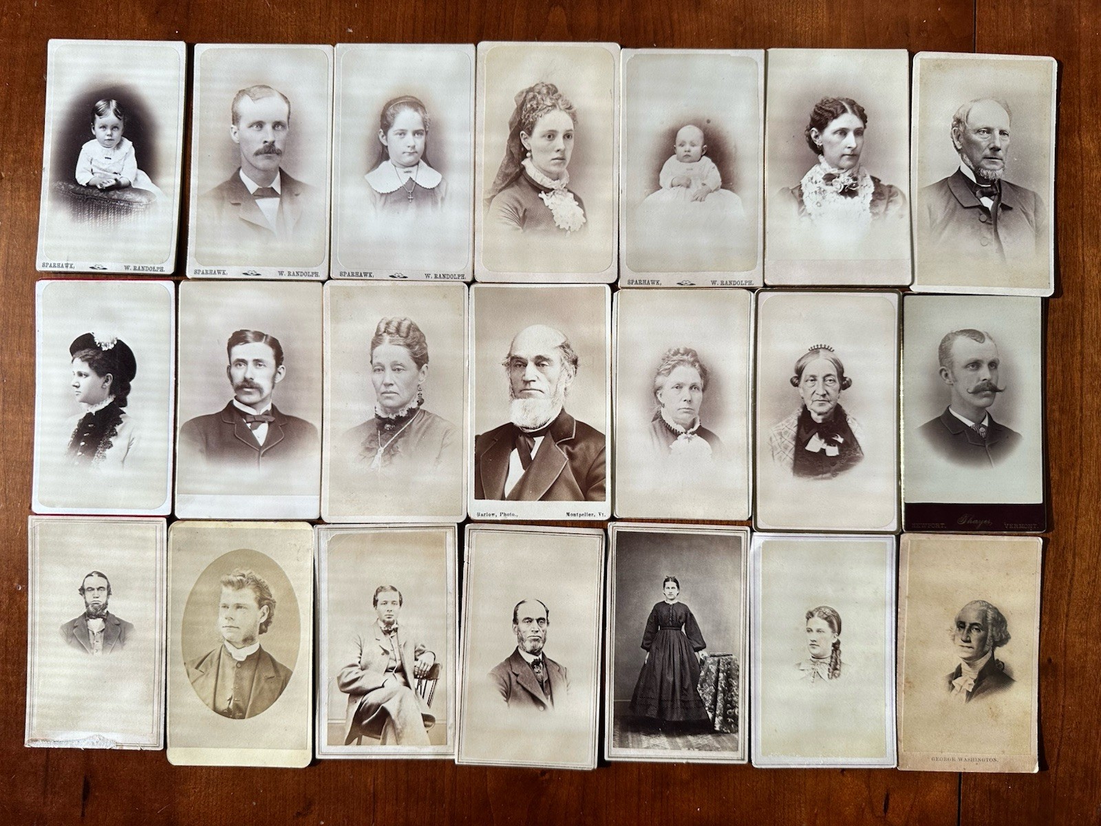 Lot CDV Photos Original Antique Men Women Children 1860s 1870s Vermont Minnesota