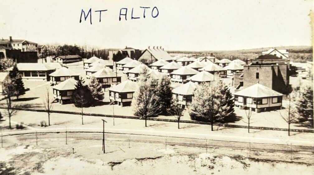 Postcard Real Photo Mont Alto Franklin County Pennsylvania Cabins Camp 1910s