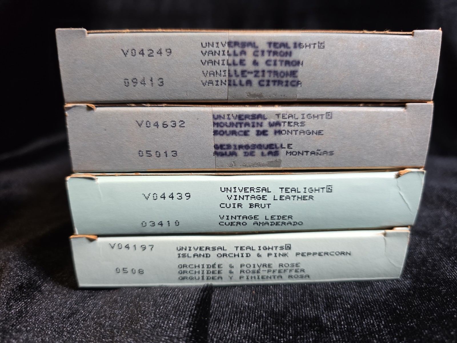 PartyLite Tealight Candles Lot of 4 Boxes (48 Total) See Pictures For Scents