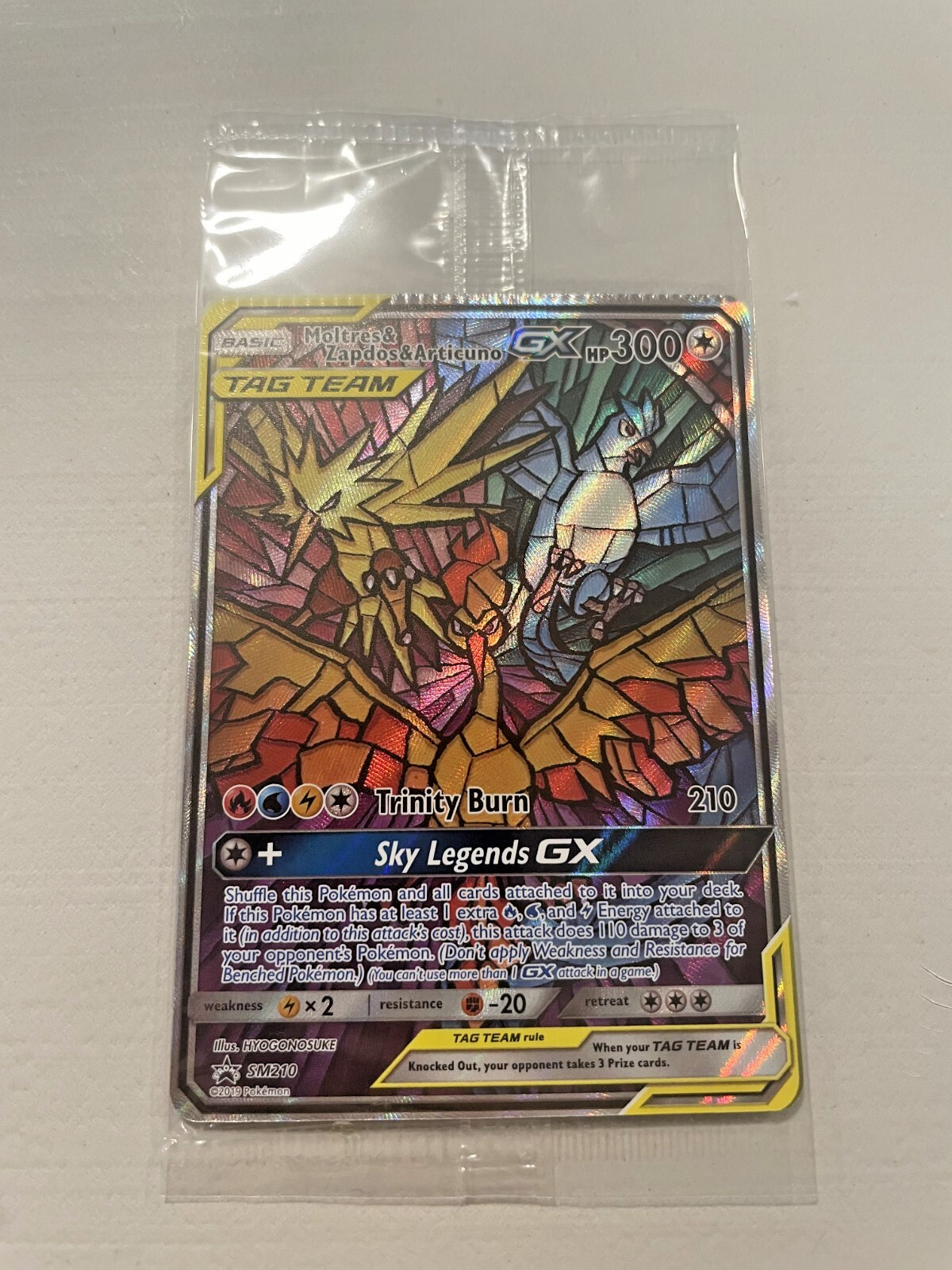 Moltres & Zapdos & Articuno GX SM210 Sm Holo Sealed Promo CRIMP ERROR