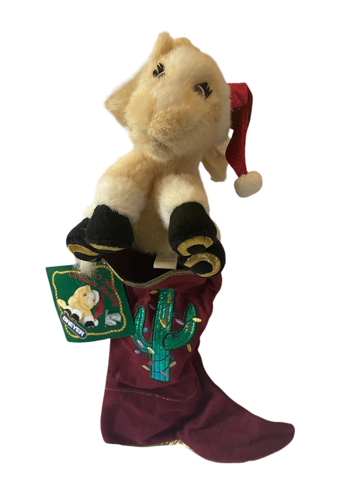 Vintage Breyer Horses Pal O Mine Pony Plush Cowboy Boot Christmas Stocking NWT