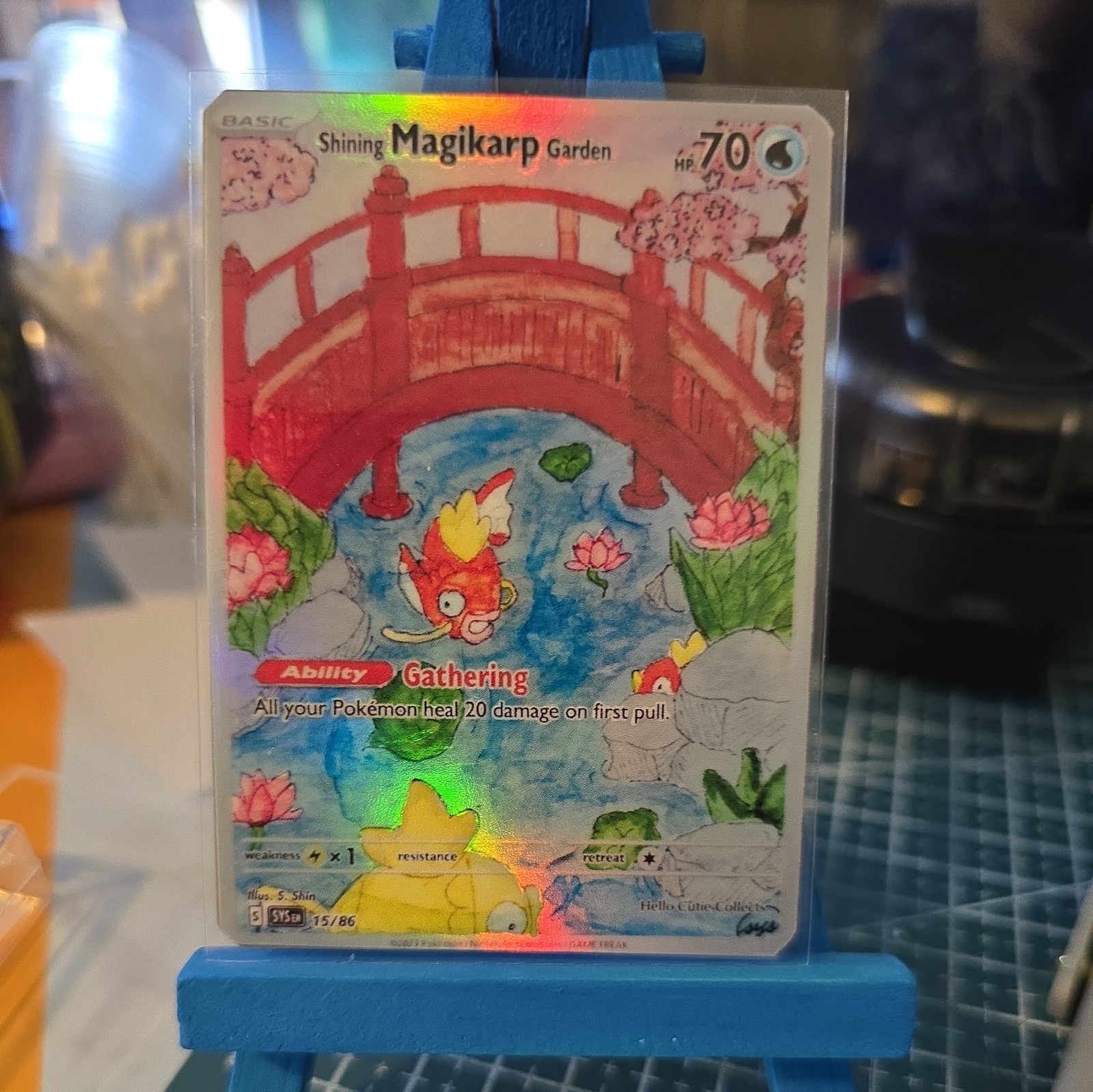 Custom Fanart Pokemon Shining Magikarp Garden Holo 15/86