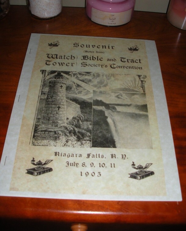 RARE 1905 Souvenir Convention Watchtower Bible Students Jehovah cross and crown