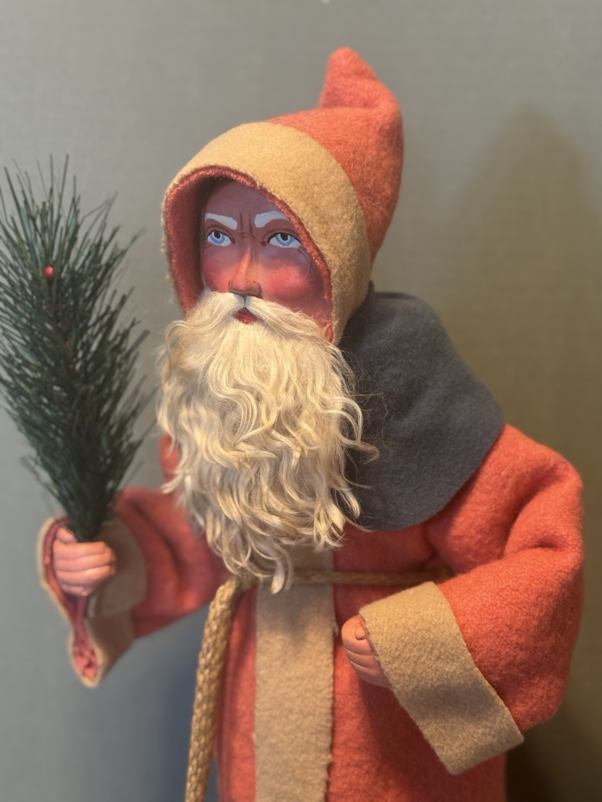 Vintage German Collection 16”Papier-Mache Candy Container Belsnickel Santa