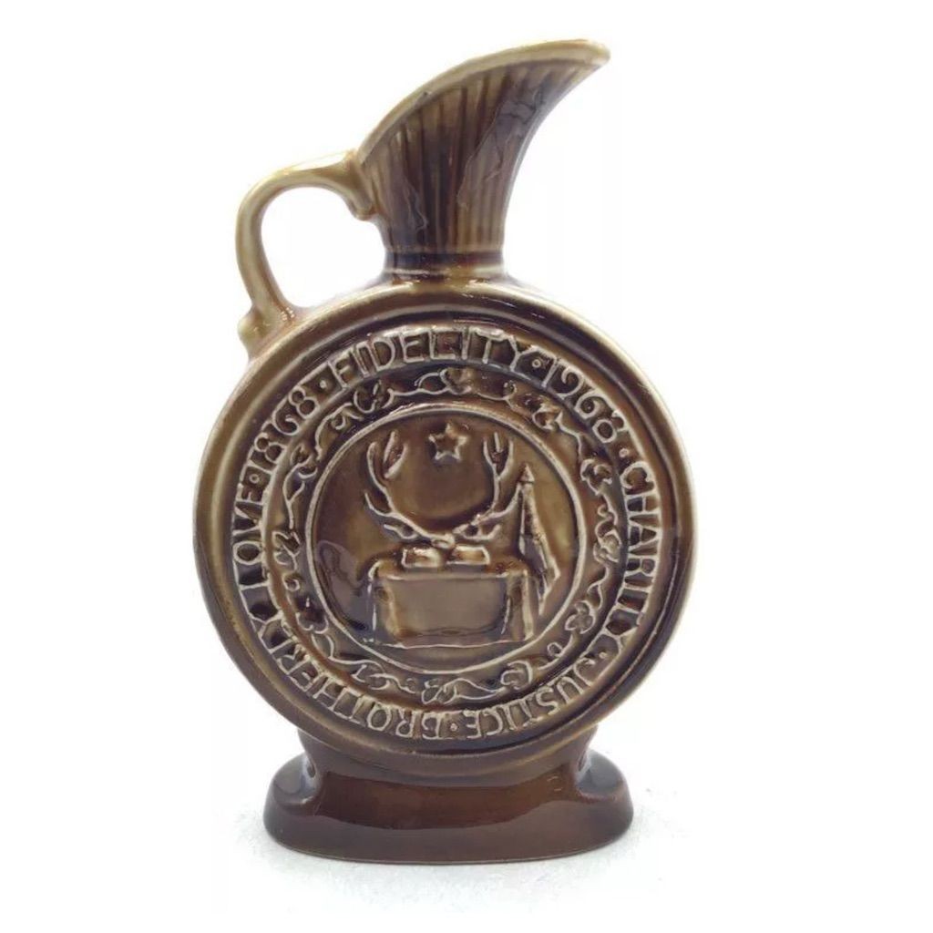 Vintage 1968 Jim Beam BPOE Elks Centennial Regal Decanter Bottle