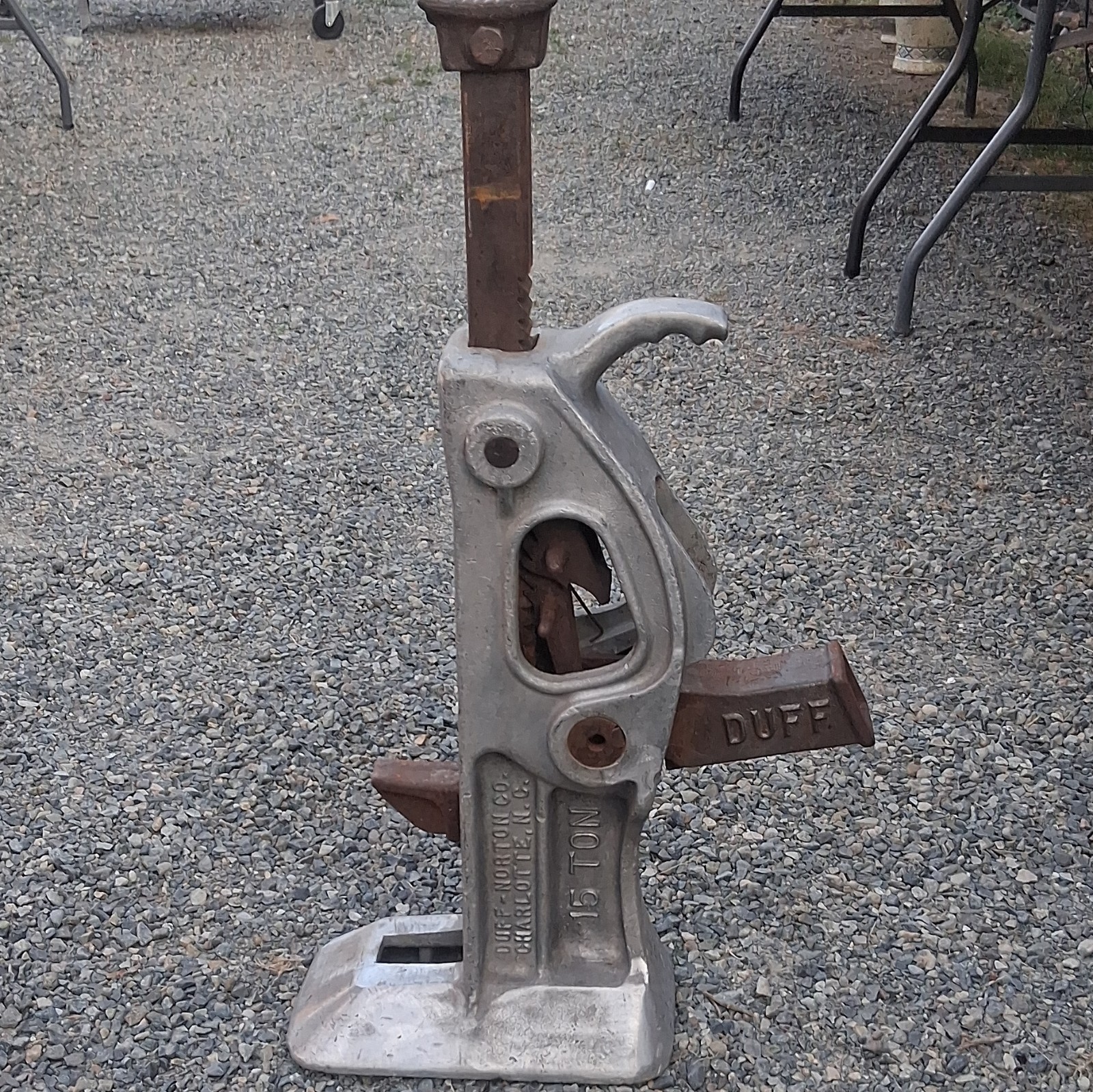 Vintage Duff Norton Railroad Jack 15 Ton 117 AC VERY RARE