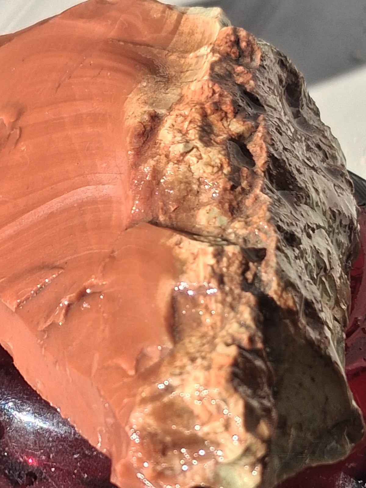 A Nice Chunk Of Red Chert Rough Specimen Ready For Collect Or Lapidary 
